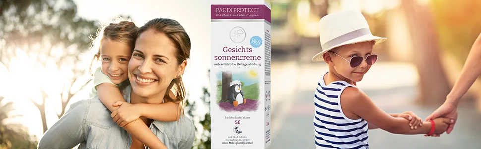 PAEDIPROTECT Face sunscreen LSF 50+ 30 ml sunscreen face 50 supports collagen formation sunscreen perfume -free face sunscreen without microplastics mitigates skin irritation vegan 30 ml (1 Pack) face LSF 50+ - Gesichtssonnencreme