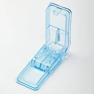Geeker chip tray divider pill divider medication divider for large and small tablets medication divider with storage subject pills share exactly (blue) 1pack (blue) - product information 4