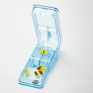 Geeker chip tray divider pill divider medication divider for large and small tablets medication divider with storage subject pills share exactly (blue) 1pack (blue) - product information 5