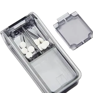 Geeker chip tray divider pill divider medication divider for large and small tablets medication divider with storage compartment pills precisely (black) 1pack (black) - product information 4