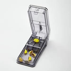 Geeker chip tray divider pill divider medication divider for large and small tablets medication divider with storage compartment pills precisely (black) 1pack (black) - product information 5