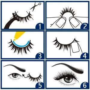 5 Pairs Long 3D False Eyelashes Natural Look Black Eyelash Extension Makeup Style G806 1 piece (1 pack) - 5 Pack Imitat 3D Nerz Wimpern