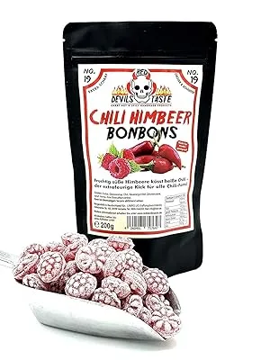Chili Raspberry Candy extra hot - 200 grams from RED DEVILS TASTE Raspberry 200 g (1 pack) - Chili Zitrone Scharfe Bonbons