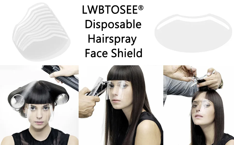 LWBTOSEE Transparent Visor for Haircut Hair Dye and Shampoo Eye Protection 50PCS 50pcs. - product information 2