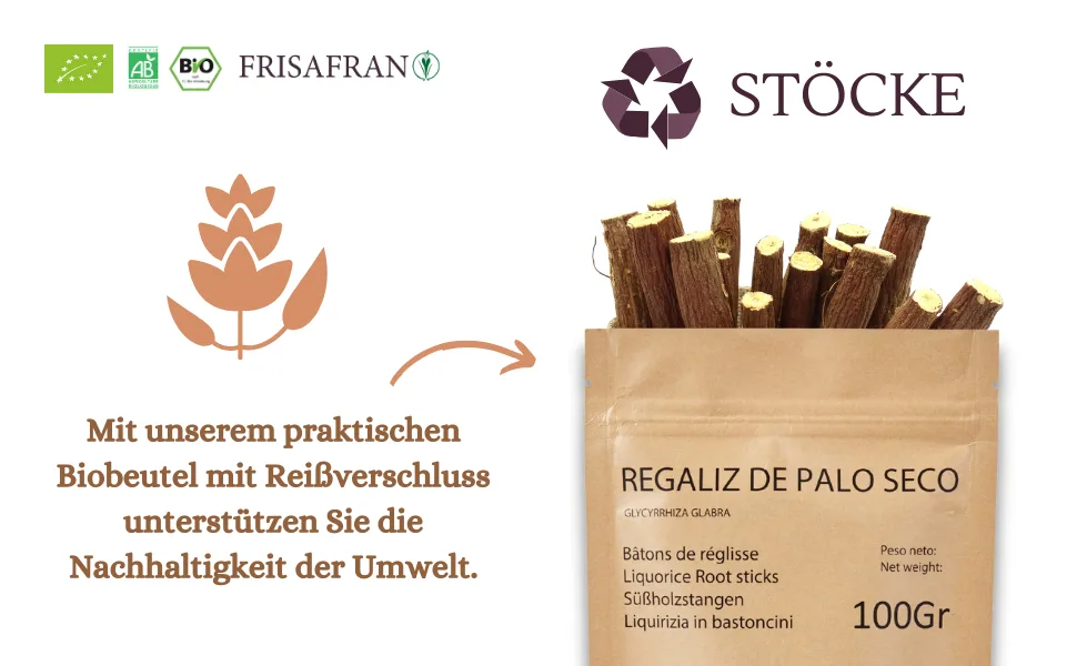 FRISAFRAN - Organic Dry Liquorice Stick (50Gr) 50 g (1 pack) - rega 4