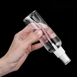 Spray Bottle Transparent Empty Fine Mist Spray Bottle Travel Atomizer Bottles 100ml 1 Pack (1 x 4 Pieces) Black + White - Auslaufsicher