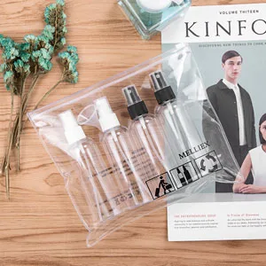 Spray Bottle Transparent Empty Fine Mist Spray Bottle Travel Atomizer Bottles 100ml 1 Pack (1 x 4 Pieces) Black + White - Leere Sprühflasche