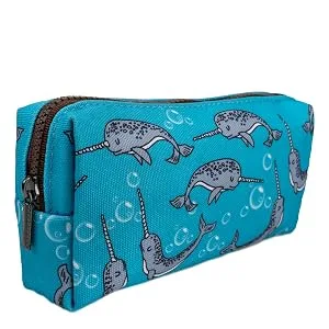 Narwhal Students Canvas Pencil Case Pen Bag Pouch stationery Case Makeup Cosmetic Bag - Narwal