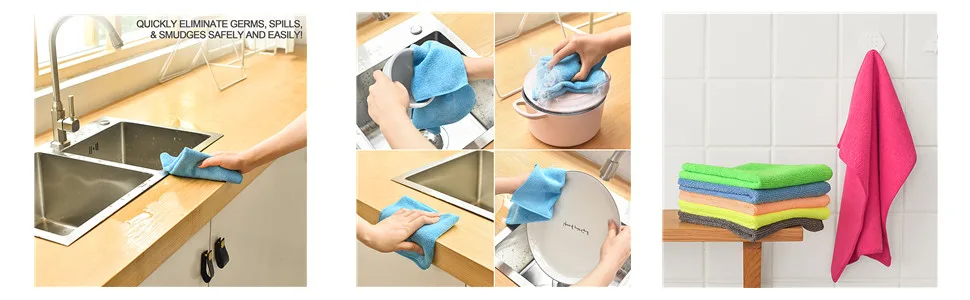 Yslon rubber cleaning gloves king dishwilling gloves 2 pairs and cleaning cloth waterproof reusable. (Red M) m (2 pack) - product information 9