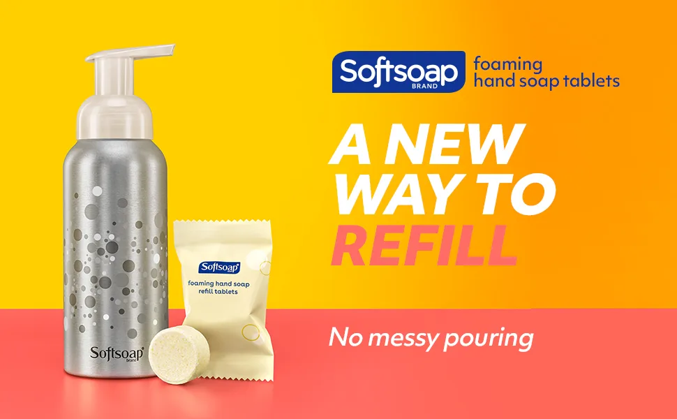Softsoap Foaming Hand Soap Tablets, Refill Tablets, Lemon Fizz, 6 Count (Pack of 1) - softsoap hand soap, softsoap tablets, liquid hand soap, soap tablets, soap refills, refill soap