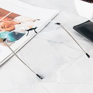 Cokobin men and women foldable borderless reading glasses with a telescopic stick and leather case keychain anti-blue light portable glasses gold 1.5 dioptries - Lesebrille Anti Blaulicht Lesebrille Herren Lesebrille