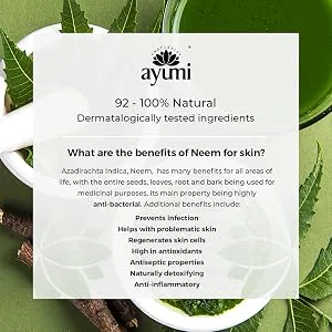 Ayumi Neem & Tea Tree Face Scrub. Vegan Cruelty-Free Dermatologically-Tested 1 x 125ml 1 piece (1 pack) - Neem