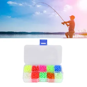 Alomejor 1000pcs/box Fishing Beads Plastic Luminous Oval Egg Bead In Dark Lure Floating Float Tackles - product information 4