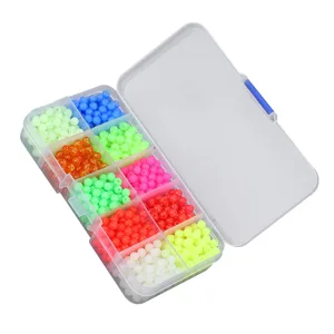 Alomejor 1000pcs/box Fishing Beads Plastic Luminous Oval Egg Bead In Dark Lure Floating Float Tackles - product information 7