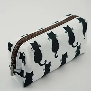 Bag with black cats back to school teacher gift pencil case make-up bag cosmetic bag - Katze