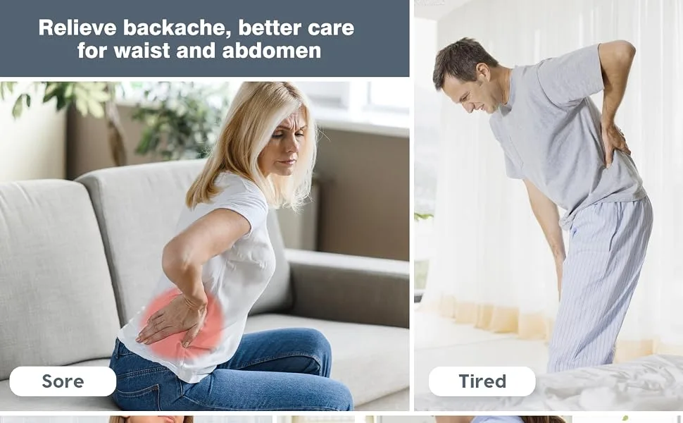 Healifty back support belts for women - breathable lumbar support with lumbar pads of warming lower back in the case of herniated disc sciatica (size L) light gray - product information 6