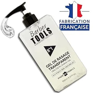  Barber Tools Razing gel Transparent 150 ml - for a precise shave of the beard contours (visibility lubricity and maximum protection) Brown 150 ml (1 Pack) - Rasur.