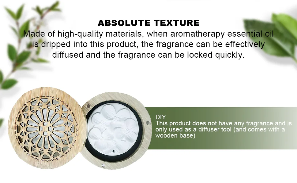 Diffuser essential oils aroma diffuse ornament fragrance air diffuser mini diffuser stone with wooden incense box plaster craft for home office or bedroom living room bathroom - product information 2