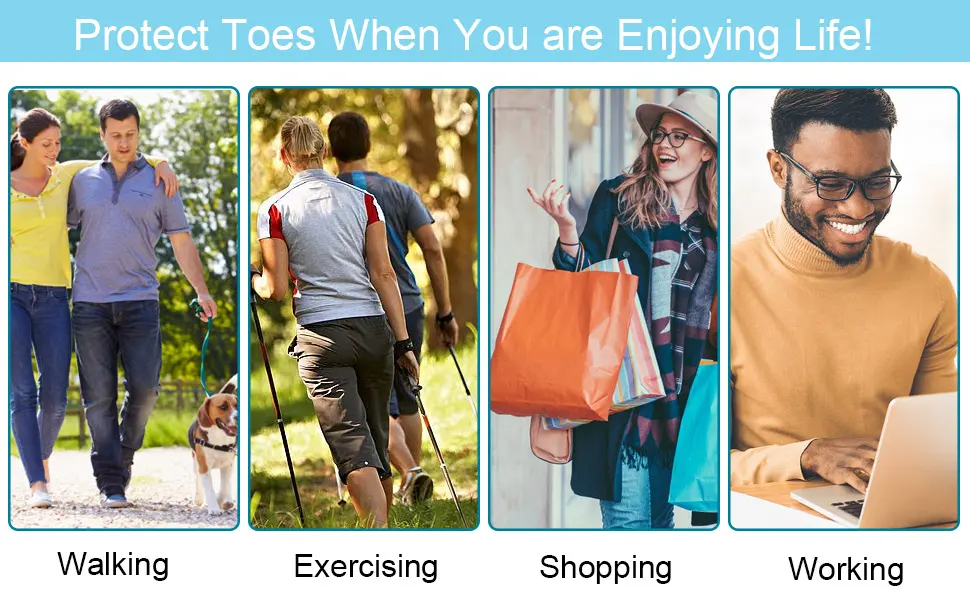 Sumiwish Flanged Toe Spacer 12 Pack Bunion Corrector (mixed size) silicone toe separator to combat bunion overlapping toes |Size L&S - The better choice 01 Clear - T0154