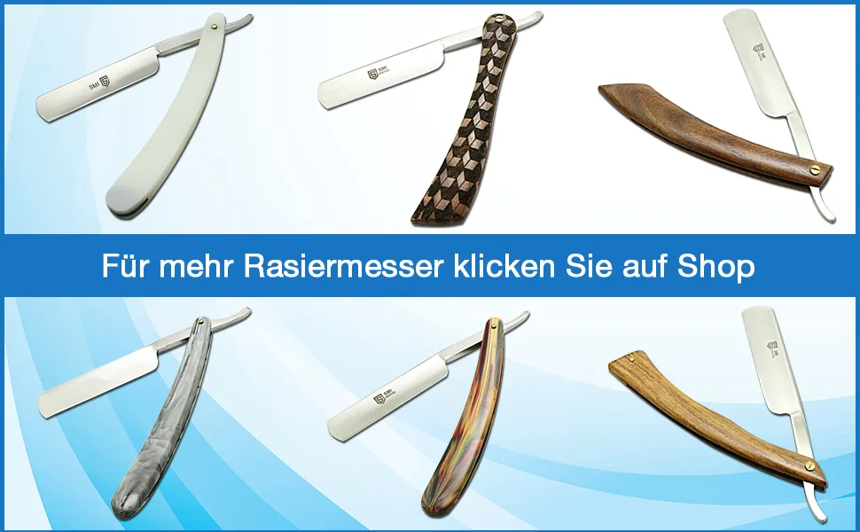 SMI Traditional Razor Men Barber Razor Beard Razor Shaving Knife Beard Knife with Case (Fixed Blade 1203) - rasiermesser profi