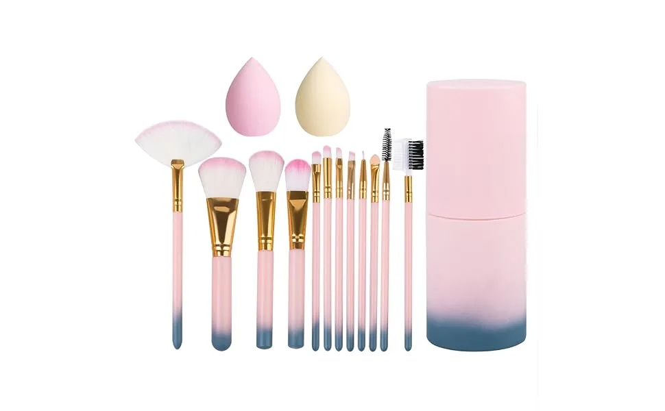 Sonku Makeup Brush Set Foundation Blush Eye Shadow Eyebrow Eyeliner 12pcs. With 4 Makeup Sponges - product information 2