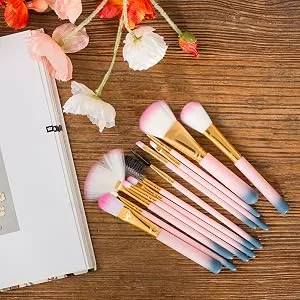 Sonku Makeup Brush Set Foundation Blush Eye Shadow Eyebrow Eyeliner 12pcs. With 4 Makeup Sponges - product information 4