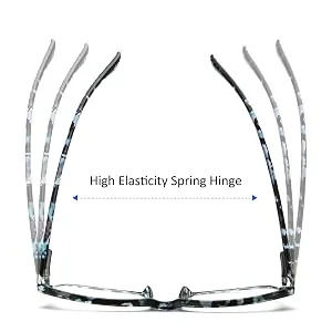 Kokobin 3-pack Reading glasses Blue light filter men women glasses feather hilbanery reading aid. - Lesebrille mit Federscharnier rechteckige Lesebrille Lesebrille 1,5