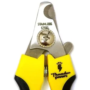 Thunderpaw's professional claw scissors for dogs with protection safety lock and nail file (medium to large yellow) small to medium yellow - Premium Build & Quality
