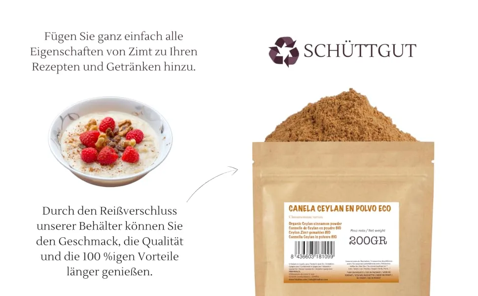 Frisafran |Bio Ceylon cinnamon ground |500g |Cinnamon powder |Cinnamon ceylon |Ceylon |Cinnamon Bio ground |Mashed cinnamon |Cylon cinnamon |Bio Ceylon cinnamon ground 1 piece (1 pack) - canela 3