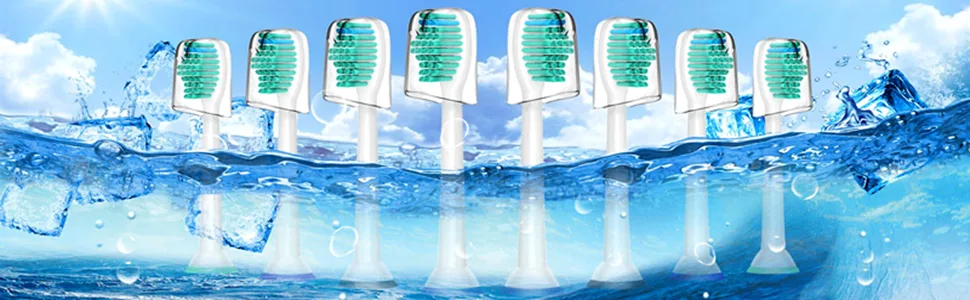 Yanban 4-pack replacement toothbrush heads for Philips electric toothbrush compatible with for essence for elite for Xtreme for Advanced and Cleancare - product information 3