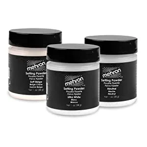 mehron UltraFine Setting Powder - Ultra White 28 g (1 pack) White - Mehron Setting Powder