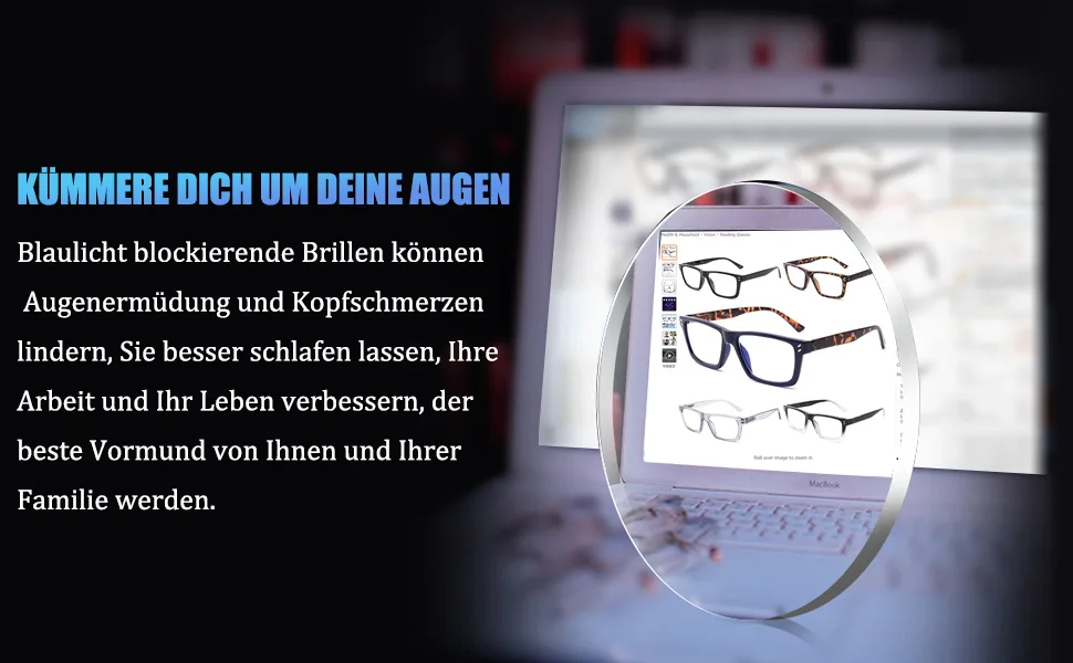 Yuluki 5 Pack Reading Glasses Blue Light Filter Reading Aid for Men Rectangle Frame Glasses Spring Hinge 2.0 5 Pack Mix 2.0 x - klare kratzfeste Linse hohe Lichtdurchlässigkeit blendfrei reflektierender Farbunterschied