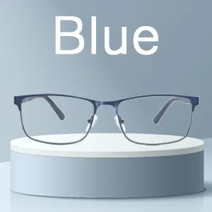 MODFANS 3 Pack Reading Glasses Men Blue Light Filter Metal Frame Rectangle Style Stainless Steel Material +2.00 Color124 - product information 7