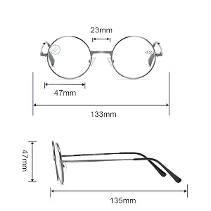 Kokobin 3-pack Reading glasses with a round frame Blow light-blocking reading device metal full frame anti blue light Retro glasses men and women (3-pack 1.5 diopters) 3-pack 1.5 diopters - Lesebrille mit Blaulichtschutz Anti-Blaulicht Lesebrille lesebrille 1 5 dioptrien herren