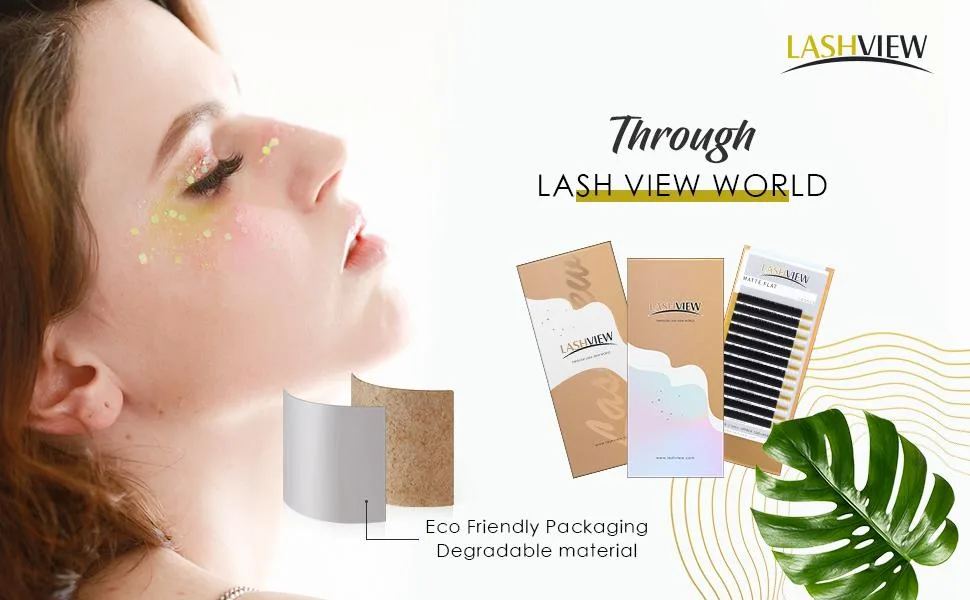 LashView eyelash extension single eyelashes 0.20mm D curl mix tray ellipse flat wrong super eyelashes soft application -friendly eyelash 0.20 d flat 1 piece (1 Pack) - product information 2