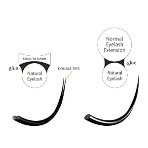 LashView eyelash extension single eyelashes 0.20mm D curl mix tray ellipse flat wrong super eyelashes soft application -friendly eyelash 0.20 d flat 1 piece (1 Pack) - product information 4