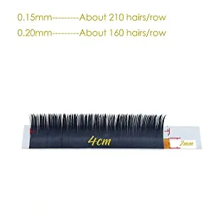 LashView eyelash extension single eyelashes 0.20mm D curl mix tray ellipse flat wrong super eyelashes soft application -friendly eyelash 0.20 d flat 1 piece (1 Pack) - product information 8