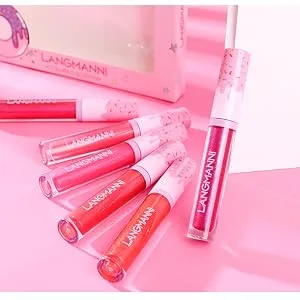 6PCs / Set Donut glitter lip gloss shiny diamond liquid lipstick high-colored metallic waterproof moisturizing lighten lip spots color tones cosmetic make-up - 6PCS Set Donut Glitter Lip Gloss Shiny Diamond Liquid Lipstick Metallic Lip Color Lip Stains Tints
