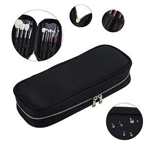 Professional cosmetic case-constitutional brush organizer trips Maskbildner bag with zipper-waterproof material - product information 4