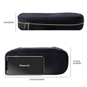 Professional cosmetic case-constitutional brush organizer trips Maskbildner bag with zipper-waterproof material - product information 5