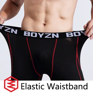 Holure Men's 2 Pack Compression Pants Base Layer Sports Leggings Running Pants for Men Fitness Tights S Black / White - Elastischer Bund