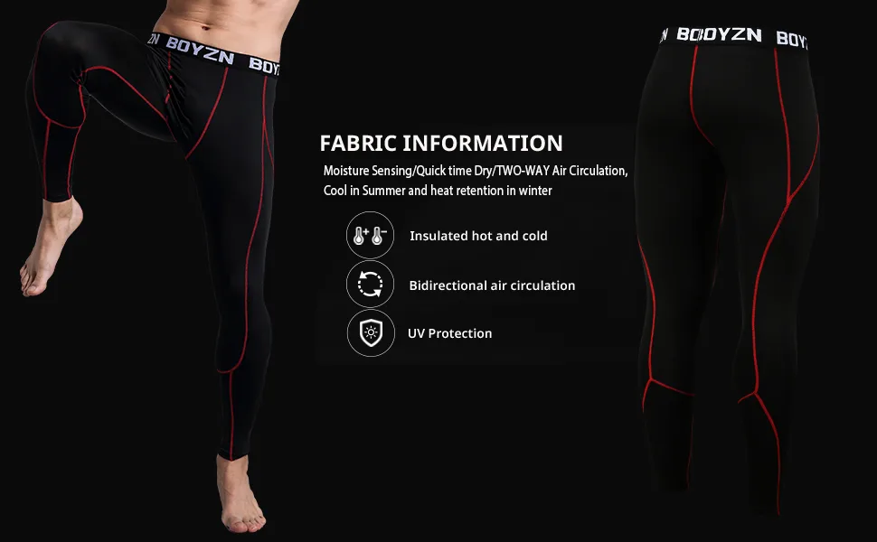 Holure Men's 2 Pack Compression Pants Base Layer Sports Leggings Running Pants for Men Fitness Tights S Black / White - Herren-Leggings