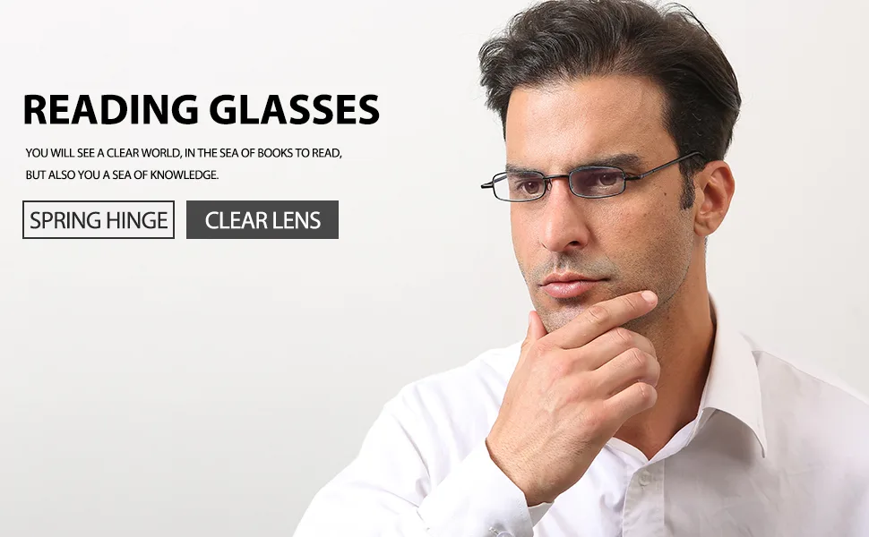 Metal Frame Portable Spring Hinge Reading Glasses 2 Pack +1.5 - Tragbare Lesebrille Lesebrille 1,5 Damen Herren Lesebrille 1,5 Lesebrille