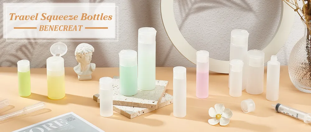 Benecreate 10 Pack 30 ml 1oz Small plastic cap test bottle empty refillable travel bottles for cosmetic make-up toilet items 30ml/1oz - product information 7