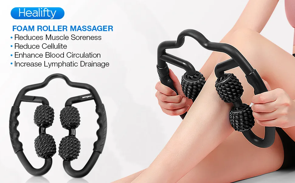 Manual foam massage roller for muscle massager - roller for neck shoulder legs arms back muscle pain - product information 2