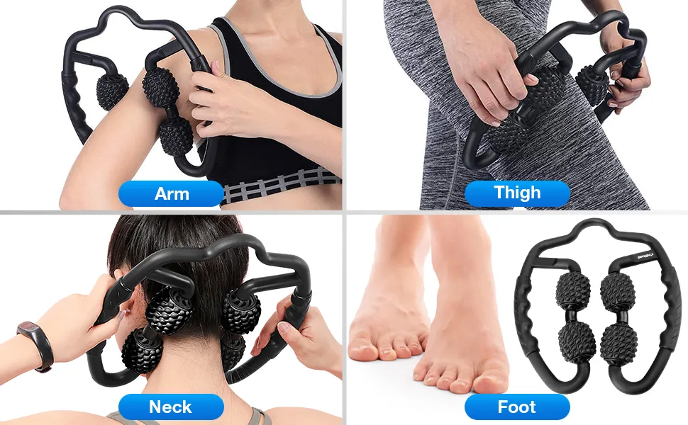 Manual foam massage roller for muscle massager - roller for neck shoulder legs arms back muscle pain - product information 3