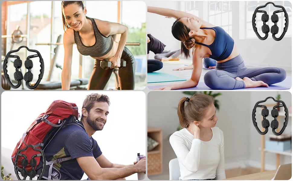 Manual foam massage roller for muscle massager - roller for neck shoulder legs arms back muscle pain - product information 5