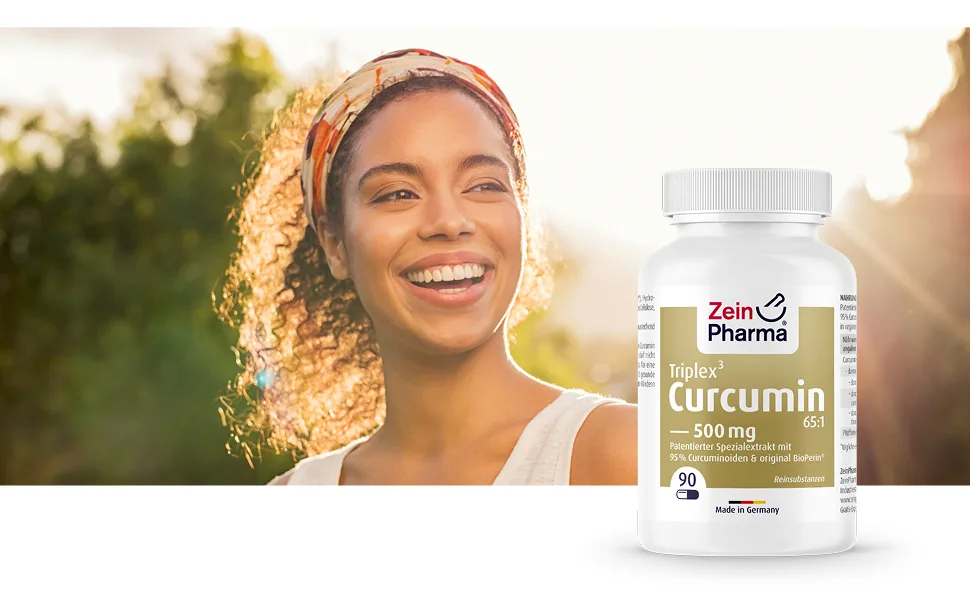 ZeinPharma curcumin triplex capsules 90 capsules 500mg - curcuma piperin capsules high dose with 95% extract dietary supplement vegan laboratory test 1 piece (1 Pack) - curcumin