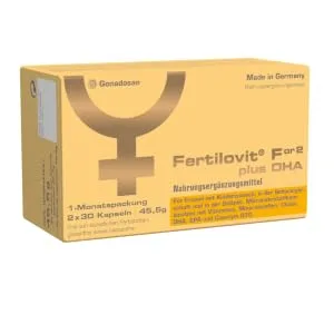 Fertilovit For2 plus DHA | Premium vitamins for pregnancy and breastfeeding | Mom & Baby | 60 capsules | 1-month pack - For 2 plus DHA