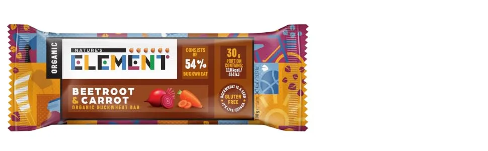Organic Superfood Snack Bars - Buckwheat Basic Fiber Bars - 20 Individual Bars - Gluten Free Granola Bars (Broccoli Quince) - musliriegel